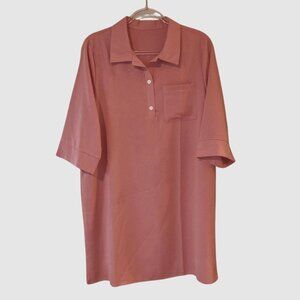 Pink Short Sleeve Shirt Dress – Size L